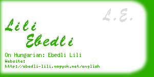 lili ebedli business card